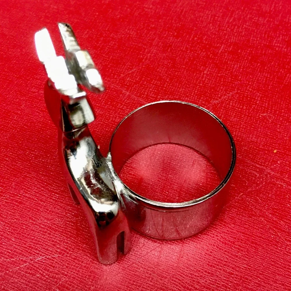 Silver Reindeer Napkin Ring Holder‎ Christmas Cabin Core Set of 8